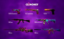 Some csgo skins that are available to obtain in game.