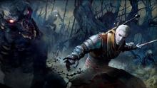 Geralt faces off against several monsters