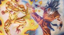 Goku battling Golden Frieza