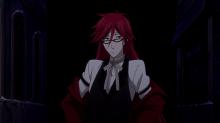Grell, now a fully-fledged reaper, but still just as strangely sexual. 