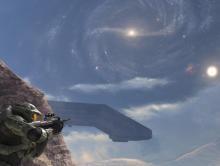 A distant view from Halo 3's mysterious Ark