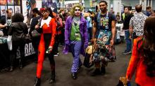 DC's Harley Quinn and The Joker cosplayers