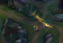 Master Yi using his Alpha Strike to hit multiple targets, including an enemy champion.