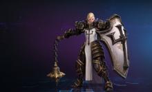 Johanna base skin in Heroes of the Storm in the nexus void! This includes the massive Flail she is wielding!