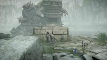 Wanderer hiding from Pelagia: Shadow of the Colossus