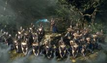 High Elves make a defensive formation to prepare for an attack.