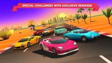 Choose from several cars in this retro inspired game.