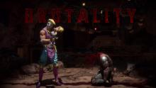 Completely horrifying brutality performed by Johnny Cage. Clear where Cassie gets it.