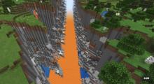 A ravine with an infinite lava river 