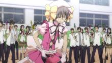 Ayumu is not only a zombie but a magical girl with a chainsaw. 