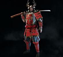 A fashionable Kensei dressed in all red