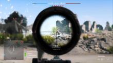A player lines-up his Lee Enfield's cross-hairs on a doomed enemy