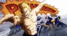 Mirio takes on the entirety of Class 1A, systematically taking out each student one by one with his impressive quirk.