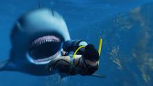 Feed on scuba divers to become even bigger and more fearsome.