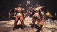 In Monster Hunter: World, Safi jiva's armor changes color when your weapon is drawn, activating the armor set bonus Dragonvein Awakening.