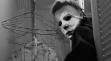 The iconic shot of Myers going after Laurie Strode