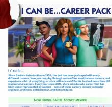 Choose between over 80 careers with this Barbie inspired mod!