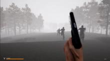 Use pistols, rifle, and any other weapons you can find in Mist Survival