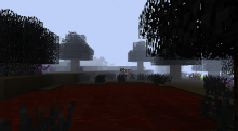 A dense fog falls over the wood, offering limited visibility to players