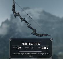 The Nightingale Bow does two types of damage to the target and also slows your opponent down.