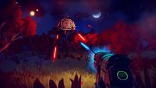 You must have done something bad in No Man's Sky to get the robots attacking you.