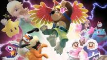 Banjo & Kazooie and other duo fighters posing for a tournament