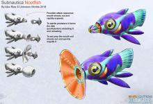Concept art for the Noot Fish, the fish with the best bioreactor fuel value