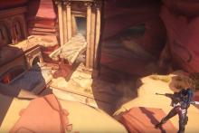 Widowmaker aims down her sights on the Petra deathmatch map.