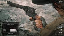 A player inspects their custom Cattleman Revolver.