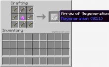 A visual guide for crafting arrows of regeneration.