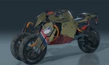The game has its own take on a motorcycle.