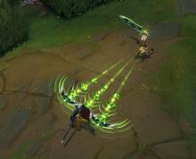 Riven's ultimate execute low HP targets in a frontal cone