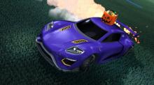 The Jager 619 drifting with a pumpkin topper