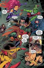 In Teen Titans: Damian Knows Best, the team has to run from their pursuers, who are none other than members of the League of Assassins