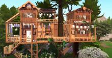 Sims can live high up in the tree with this build!