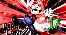 Speaking of Mario, he'll sometimes appear in Piranha Plant's victory screen, even if he wasn't fighting.