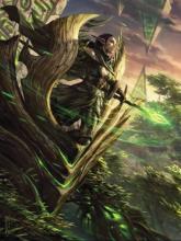Nissa, the fearsome druid, goes into battle!