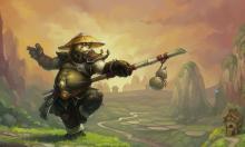 A Pandaren Brewmaster Monk trying to have balance after drinking three barrels of brew.