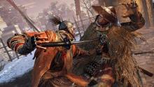 Sekiro prepares to eliminate an influenced foot-soldier.