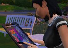 Sims can also sketch on a tablet and raise painting skill