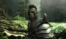 An orc armed with a very fitting Orchish sword. 