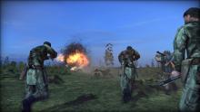 A squad of Spetsnaz mop-up after launching napalm.