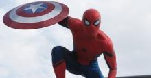 Spider-Man webbing up Cap's Shield in Civil War