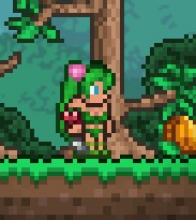 A player dressed as a Dryad