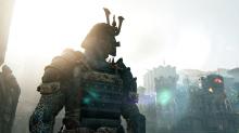 The Orochi stands in the sun while a castle is sieged