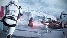 Stormtroopers and Kylo Ren in battle