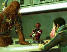 Smuggler with Crew Members as they squabble over their mission.