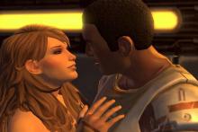 The Jedi Consular's romance with Felix Iresso culminates with a forbidden kiss.