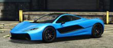 The T20 has a light blue color that is parked outside of The Los Santos Custom.
