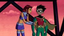 Starfire and Robin have a heart to heart.